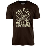 One Eyed Willie's Boat Rentals - Unisex T-Shirt
