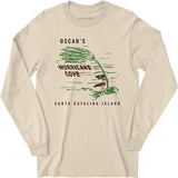 Oscar's Hurricane Cove - Catalina Island, CA - Vintage Tiki Bar - Long Sleeve T-Shirt