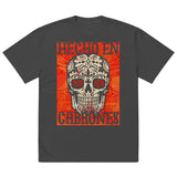 Hecho En Mexico Cabrones Sugar Skull Oversized faded ASCOLOUR T-shirt