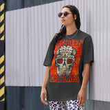 Hecho En Mexico Cabrones Sugar Skull Oversized faded ASCOLOUR T-shirt