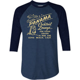 Panama Cocktail Lounge - Long Beach, CA - Vintage Tiki Bar - 3/4 Sleeve Raglan T-Shirt