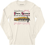 Park Avenue - Miami Beach, FL - Vintage Restaurant - Long Sleeve T-Shirt