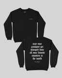 Passport Crewneck Black Sweatshirt