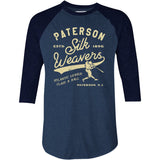 Paterson Silk Weavers - New Jersey - Vintage Defunct Baseball Teams - 3/4 Sleeve Raglan T-Shirt