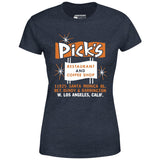 Pick's - Los Angeles, CA - Vintage Restaurant - Women's T-Shirt