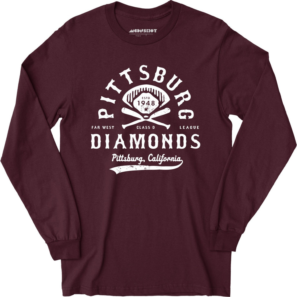 Pittsburg Diamonds - California - Vintage Defunct Baseball Teams - Long Sleeve T-Shirt
