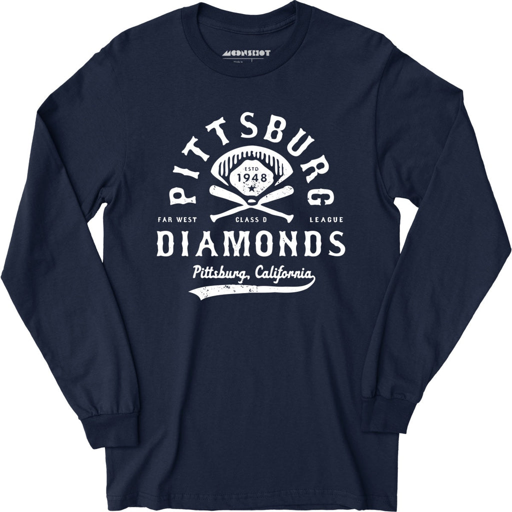 Pittsburg Diamonds - California - Vintage Defunct Baseball Teams - Long Sleeve T-Shirt