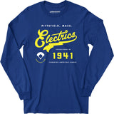 Pittsfield Electrics - Massachusetts - Vintage Defunct Baseball Teams - Long Sleeve T-Shirt