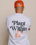 Plant Within White Tee