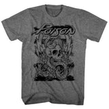 Poison Skull Snake Lightning Boyfriend Tee