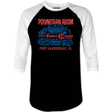 Polynesian Room - Fort Lauderdale, FL - Vintage Tiki Bar - 3/4 Sleeve Raglan T-Shirt