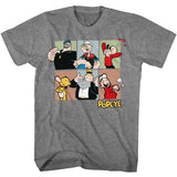 Popeye - Six Character Squares Boyfriend Tee