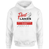 Port Lanes - Milwaukee, WI - Vintage Bowling Alley - Unisex Hoodie
