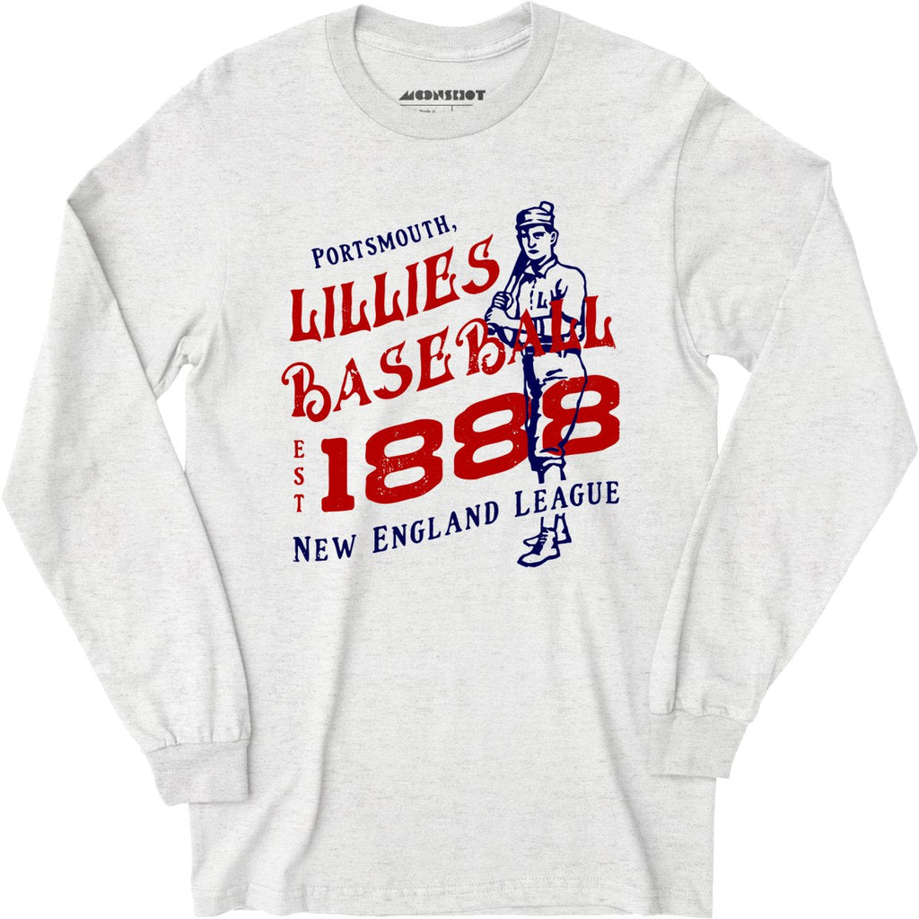 Portsmouth Lillies - New Hampshire - Vintage Defunct Baseball Teams - Long Sleeve T-Shirt