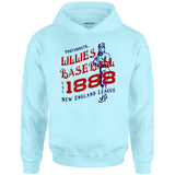 Portsmouth Lillies - New Hampshire - Vintage Defunct Baseball Teams - Unisex Hoodie