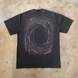 SPELL CARD 'DARK HOLE' HEAVY FADED BLACK T-SHIRT