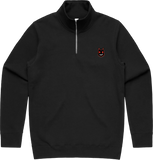 GUILTY GEAR - 'Zato-1 Pressure' Small Logo Embroidered Quarter-Zip Sweatshirt - Black
