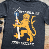 'LOWENBRAUER' PRIVATE CELLER HEAVY FADED BLACK T-SHIRT