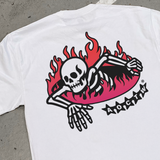 'FIREY DEPTHS' HEAVYWEIGHT SKULL TEE