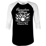 Recreation Alleys - Cheyenne, WY - Vintage Bowling Alley - 3/4 Sleeve Raglan T-Shirt
