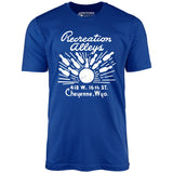 Recreation Alleys - Cheyenne, WY - Vintage Bowling Alley - Unisex T-Shirt
