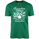 Recreation Alleys - Cheyenne, WY - Vintage Bowling Alley - Unisex T-Shirt