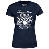 Recreation Alleys - Cheyenne, WY - Vintage Bowling Alley - Women's T-Shirt