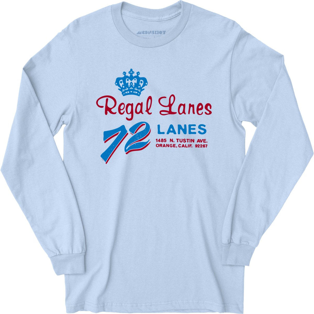 Regal Lanes - Orange, CA - Vintage Bowling Alley - Long Sleeve T-Shirt