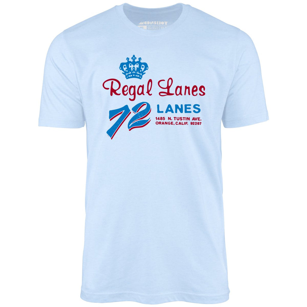 Regal Lanes - Orange, CA - Vintage Bowling Alley - Unisex T-Shirt