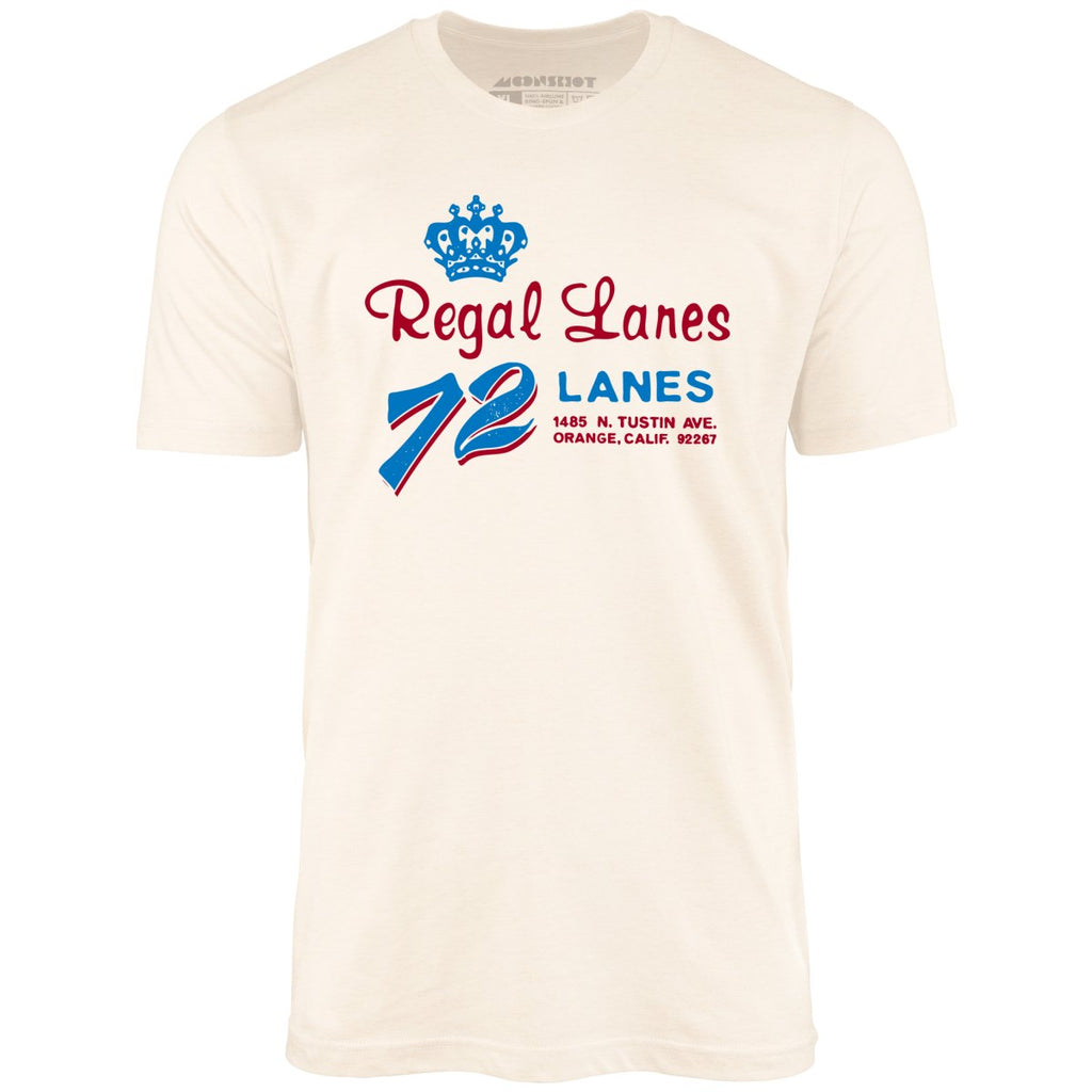 Regal Lanes - Orange, CA - Vintage Bowling Alley - Unisex T-Shirt