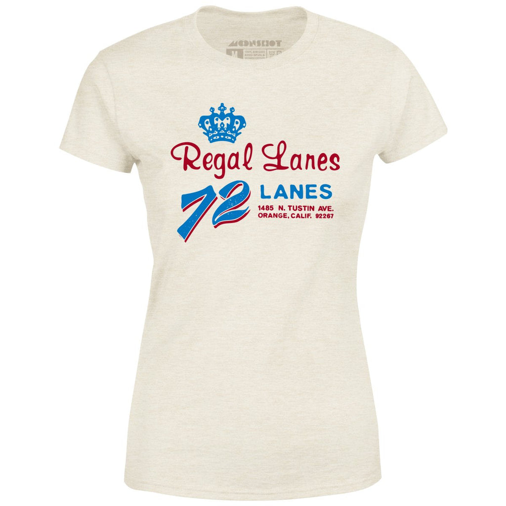 Regal Lanes - Orange, CA - Vintage Bowling Alley - Women's T-Shirt