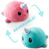TeeTurtle Reversible Narwhal Plushie (Pink + Aqua)