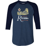 Riviera Hotel v2 - Vintage Las Vegas - 3/4 Sleeve Raglan T-Shirt