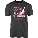 Riviera Lanes - Melrose Park, IL - Vintage Bowling Alley - Unisex T-Shirt