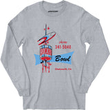 Rocket Bowl - Chatsworth, CA - Vintage Bowling Alley - Long Sleeve T-Shirt