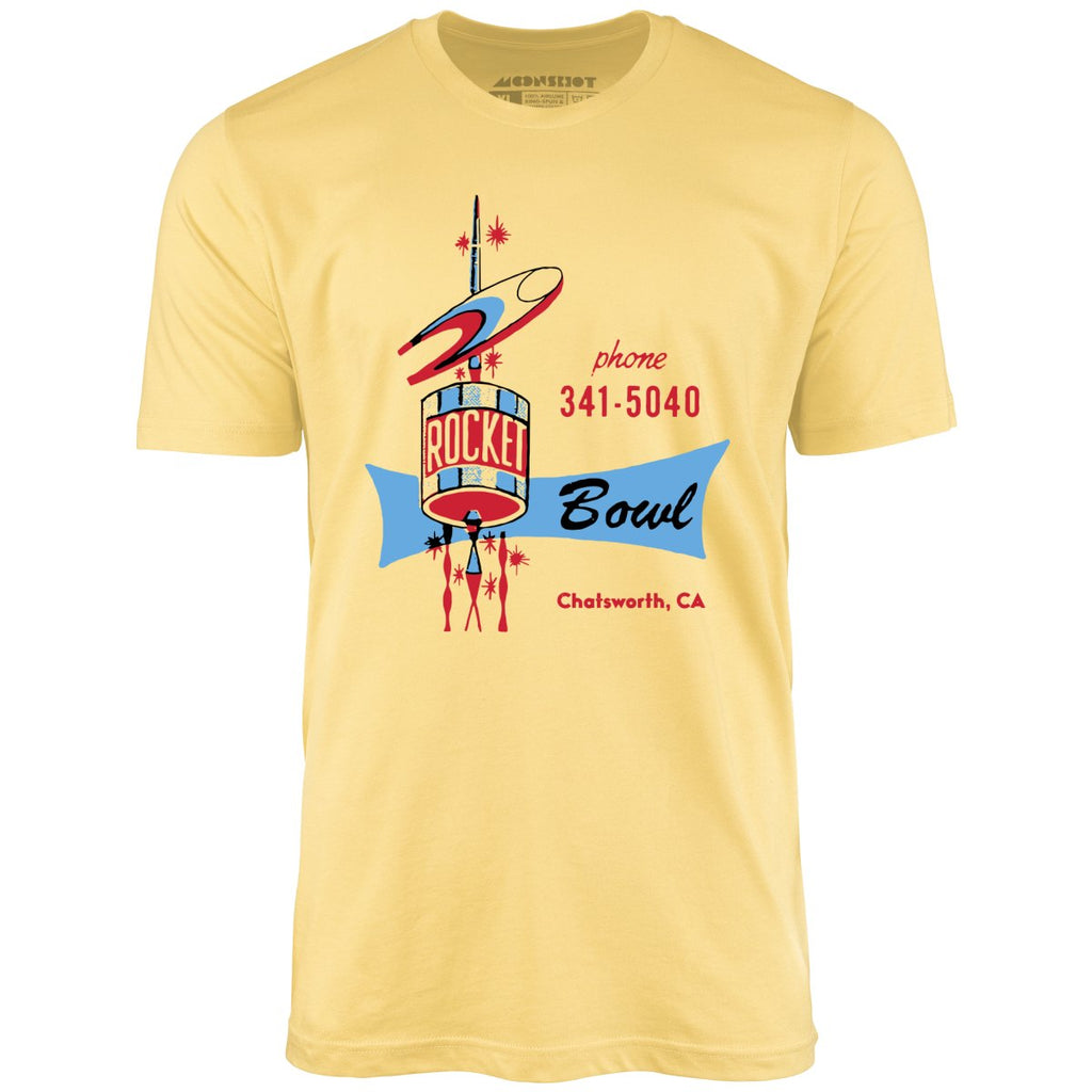 Rocket Bowl - Chatsworth, CA - Vintage Bowling Alley - Unisex T-Shirt