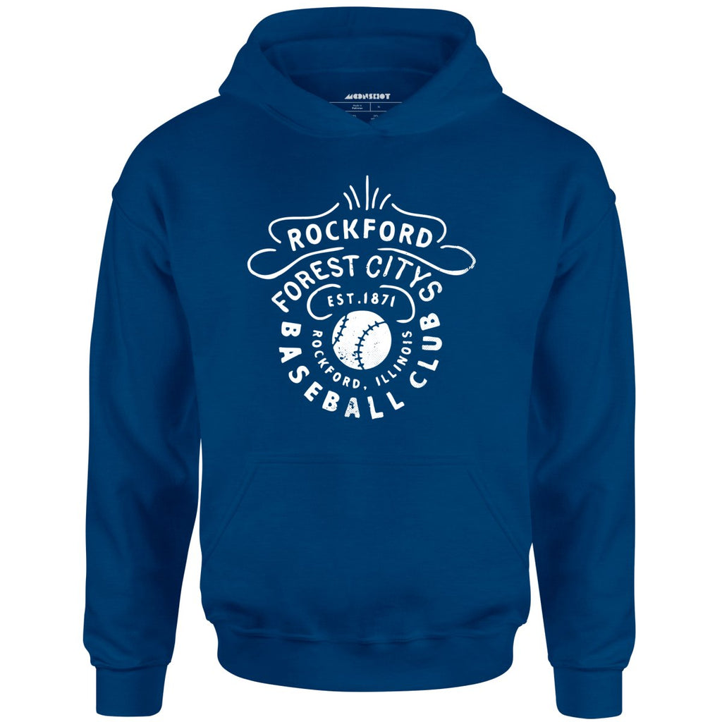 Rockford Forest Citys - Illinois - Vintage Defunct Baseball Teams - Unisex Hoodie