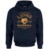 Rogers Lions - Arkansas - Vintage Defunct Baseball Teams - Unisex Hoodie
