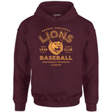 Rogers Lions - Arkansas - Vintage Defunct Baseball Teams - Unisex Hoodie