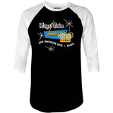Royal Oaks Lanes - Duarte, CA - Vintage Bowling Alley - 3/4 Sleeve Raglan T-Shirt