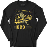 Saint Joseph Clay Eaters - Missouri - Vintage Defunct Baseball Teams - Long Sleeve T-Shirt