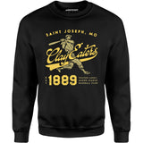 Saint Joseph Clay Eaters - Missouri - Vintage Defunct Baseball Teams - Unisex Sweatshirt
