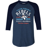 Salem Rebels - Virginia - Vintage Defunct Baseball Teams - 3/4 Sleeve Raglan T-Shirt