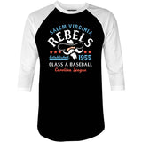 Salem Rebels - Virginia - Vintage Defunct Baseball Teams - 3/4 Sleeve Raglan T-Shirt