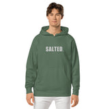 Salted Large Embroidery Unisex pigment-dyed hoodie
