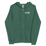 Salted Unisex fleece zip up hoodie Style001