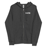 Salted Unisex fleece zip up hoodie Style001