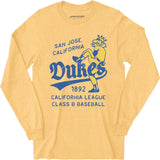 San Jose Dukes - California - Vintage Defunct Baseball Teams - Long Sleeve T-Shirt