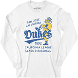 San Jose Dukes - California - Vintage Defunct Baseball Teams - Long Sleeve T-Shirt