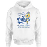 San Jose Dukes - California - Vintage Defunct Baseball Teams - Unisex Hoodie